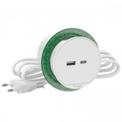 Блок розеток USB тип А + тип С, белый, Unica System+ img