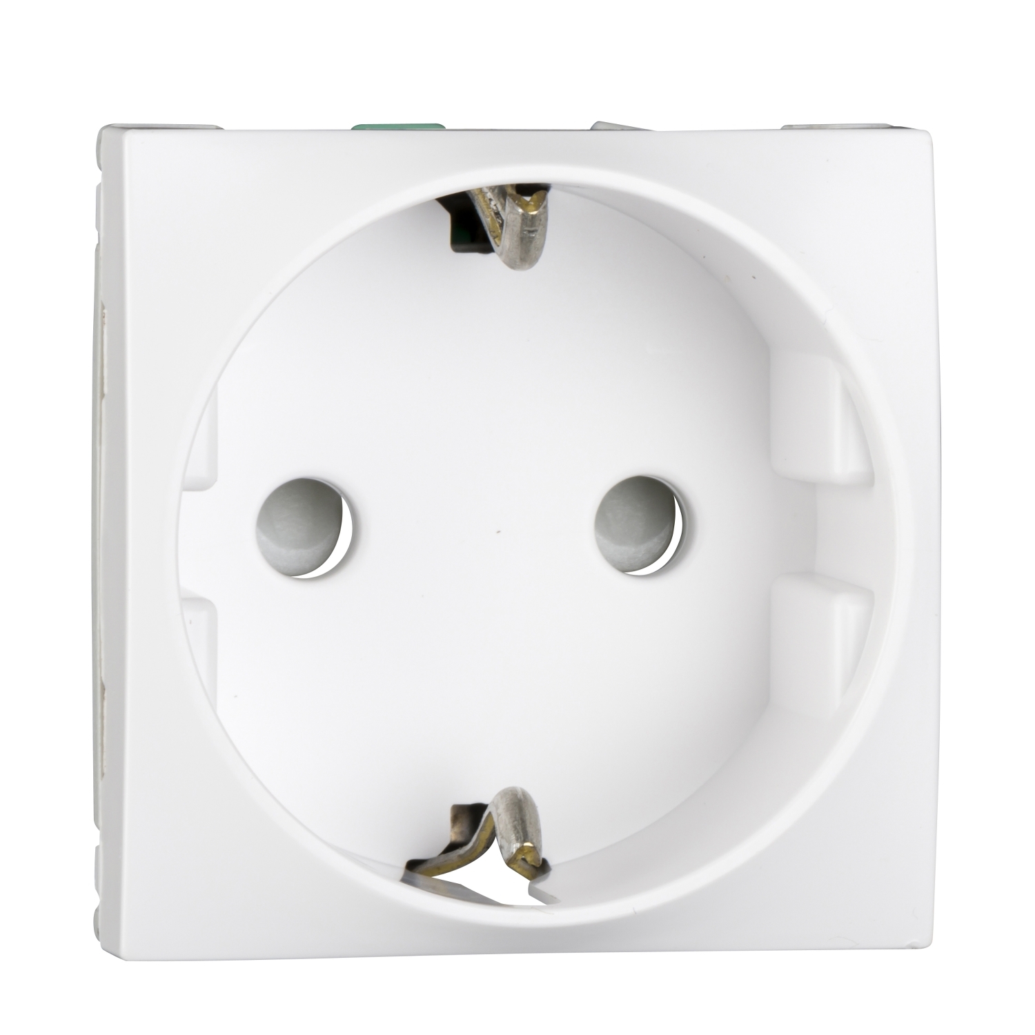 Розетка силова 2P + E Altira, 16A 250V ~ (AC) , зі шторками, із заземленням, біла