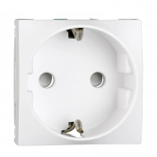 Розетка силовая 2P+E Altira, 16A 250V ~ (AC), со шторками, с заземлением, белая img