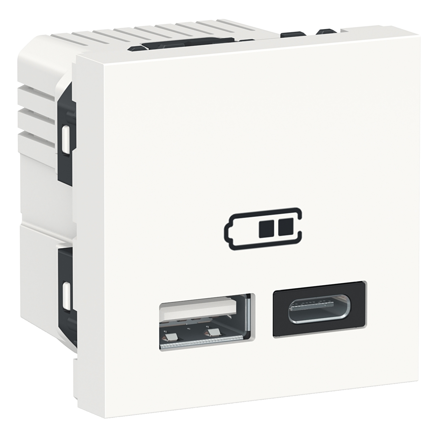 Подвійна USB розетка A+C, біла, Unica New