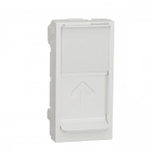 RJ45 накладка, 1 модуль, белая, Unica New img