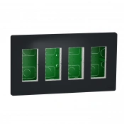 Блок скрытой установки 4х2, антрацит, Unica System+ img