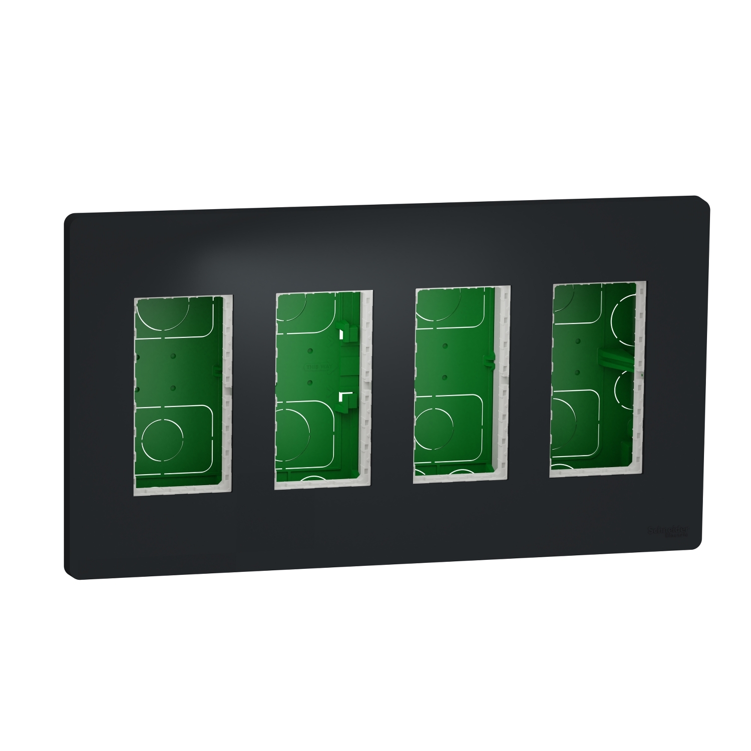 Блок прихованої установки 4х2, антрацит, Unica System+