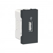 Коннектор USB 1 модуль, антрацит, Unica New img