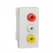 Розетка 3 RCA 1 модуль, белая, Unica New img