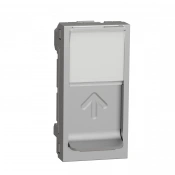 RJ45 накладка, 1 модуль, алюминий, Unica New img