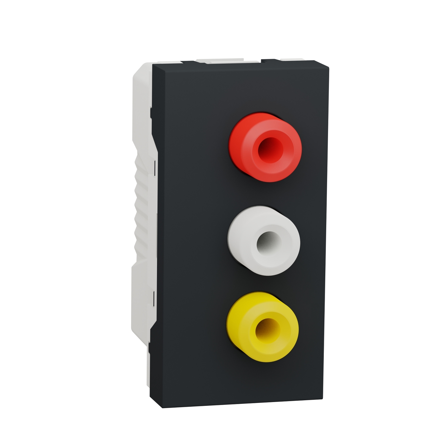 Розетка 3 RCA 1 модуль, антрацит, Unica New