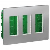 Блок скрытой установки 3х2, алюминий, Unica System+ img