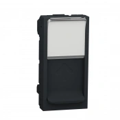 RJ45 накладка, 1 модуль, антрацит, Unica New img