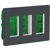 Блок скрытой установки 3х2, антрацит, Unica System+ img