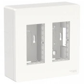 Блок открытой установки 2х2, белый, Unica System+ img