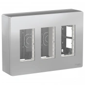 Блок открытой установки 3х2, алюминий, Unica System+ img