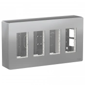 Блок открытой установки 4х2, алюминий, Unica System+ img