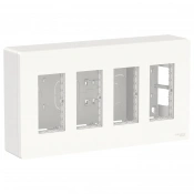 Блок открытой установки 4х2, белый, Unica System+ img