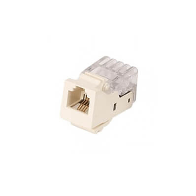 Модуль телефонний RJ-12, білий, Keystone